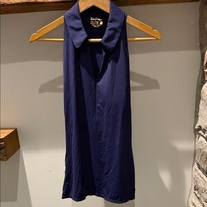 Lilly Pulitzer Navy Blue Sleeveless Polo Tank